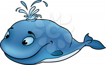 Royalty Free Clipart Image of a Blue Whale