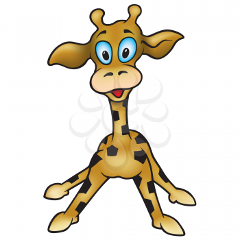 Royalty Free Clipart Image of a Giraffe