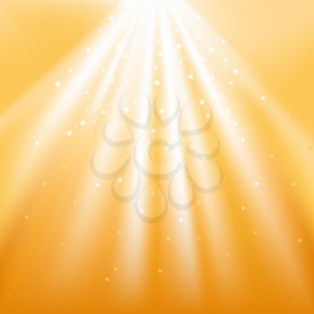 Royalty Free Clipart Image of Light and Stars