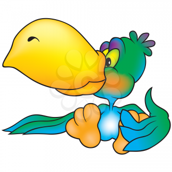 Royalty Free Clipart Image of a Parrot