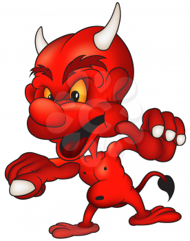Royalty Free Clipart Image of a Red Devil