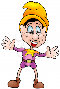 Royalty Free Clipart Image of a Small Elf