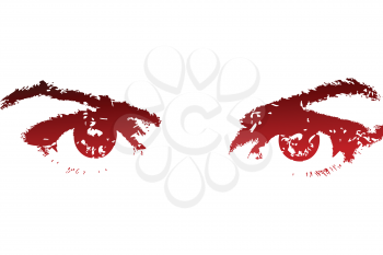 Royalty Free Clipart Image of Red Eyes