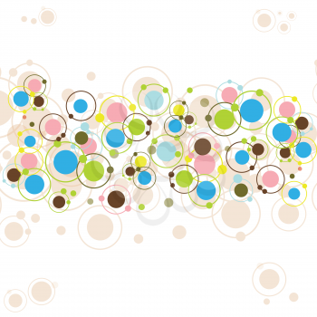 Background with abstract and colored circles