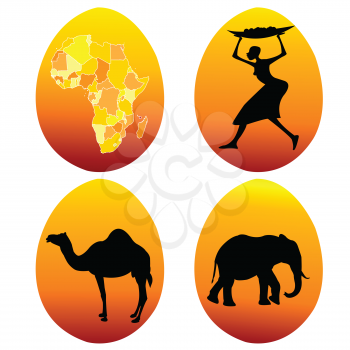 Easter eggs with African motives