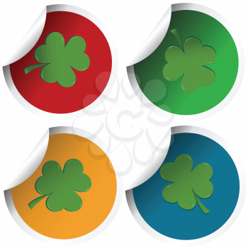 Shamrock stickers for St. Patrick's day