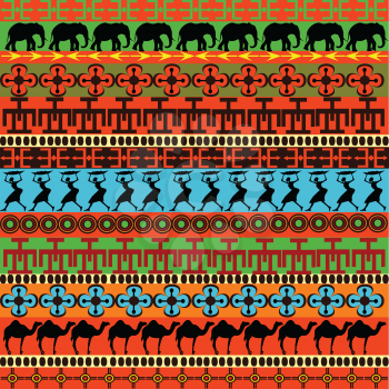 Royalty Free Clipart Image of an African Themed Background