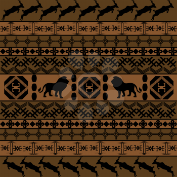 Royalty Free Clipart Image of an African Inspired Background