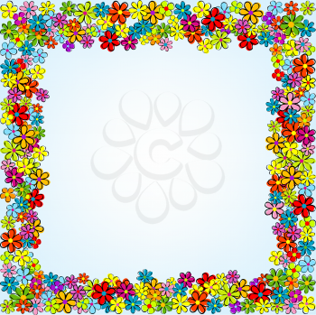 Royalty Free Clipart Image of a Flower Frame
