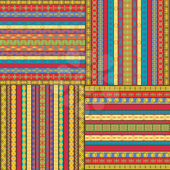 Set of ethnic colored backgrounds