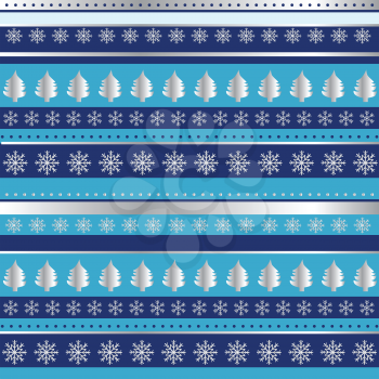 Blue and silver Christmas wrapping paper