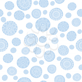 Snow flakes doodle background