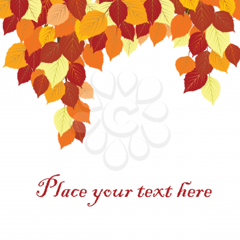 Autumn leaves background with place for your text