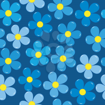 Forget-me-not flowers seamless background