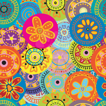 Floral coloful seamless background