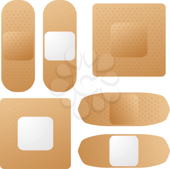 Royalty Free Clipart Image of Bandaids