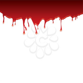Royalty Free Clipart Image of  Dripping Red on White