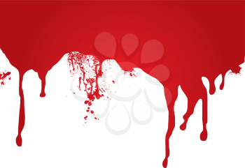 Royalty Free Clipart Image of Dripping Red