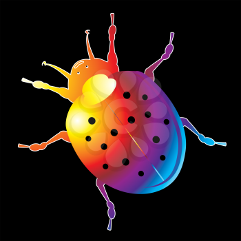 Royalty Free Clipart Image of a Bright Ladybug