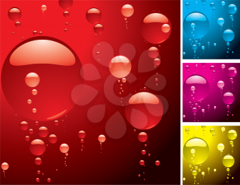 Royalty Free Clipart Image of Bubble Backgrounds
