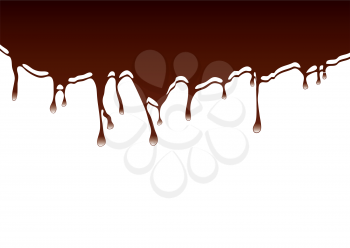 Royalty Free Clipart Image of a Brown Chocolate Dribble