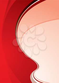 Royalty Free Clipart Image of a Red Wavy Background