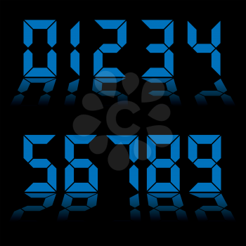 Royalty Free Clipart Image of Digital Numbers