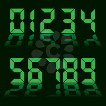 Royalty Free Clipart Image of Numbers Zero to Nine