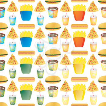 Royalty Free Clipart Image of a Fast Food Background