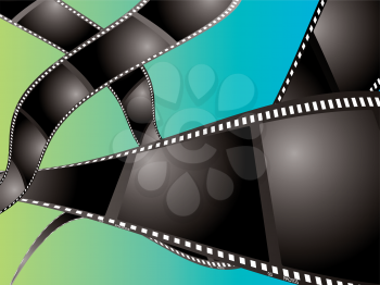 Royalty Free Clipart Image of a Filmstrip Background