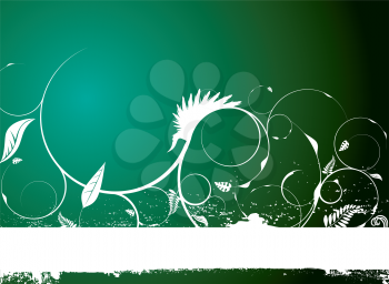 Royalty Free Clipart Image of a Floral Banner
