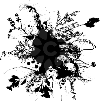 Royalty Free Clipart Image of an Ink Spatter