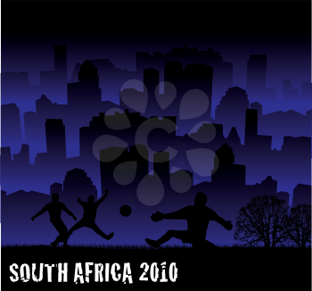 Royalty Free Clipart Image of a South Africa 2010 Soccer  Background