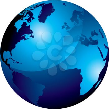 Royalty Free Clipart Image of a Blue Gel Globes