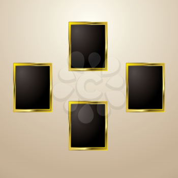 Royalty Free Clipart Image of Four Frames