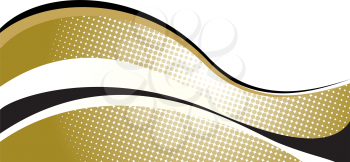 Royalty Free Clipart Image of a Golden Wave