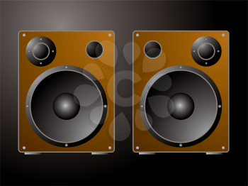 Royalty Free Clipart Image of Two Speakers