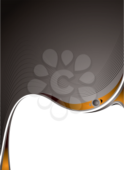 Royalty Free Clipart Image of a Grey and White Background With an Orange Line Between