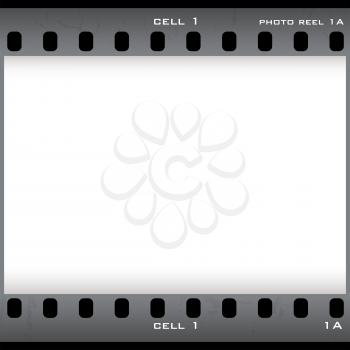 Royalty Free Clipart Image of a Single Cell of a Filmstrip
