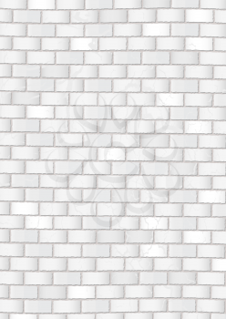 Royalty Free Clipart Image of a White Brick Wall