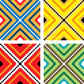 Royalty Free Clipart Image of Inca Inspired Tiles