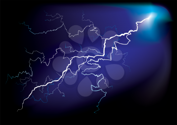 Royalty Free Clipart Image of Lightning