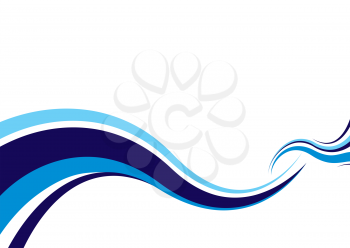 Royalty Free Clipart Image of a Blue Wave