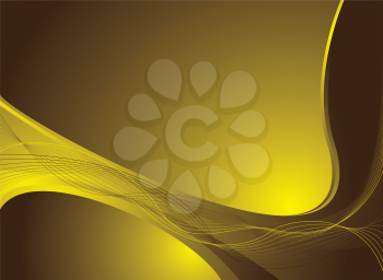 Royalty Free Clipart Image of a Yellow and Brown Background