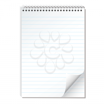 Royalty Free Clipart Image of a Spiral Bound Notepad