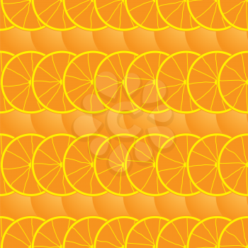 Royalty Free Clipart Image of an Orange Slice Background