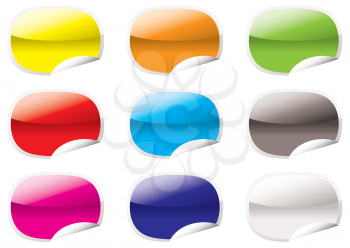Royalty Free Clipart Image of Oval Stickers