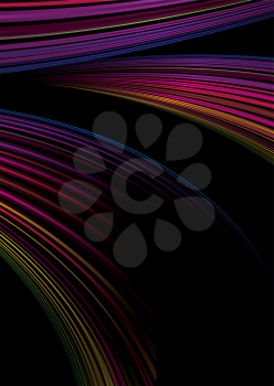 Royalty Free Clipart Image of a Background With Rainbow Wave