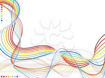 Royalty Free Clipart Image of Wavy Lines