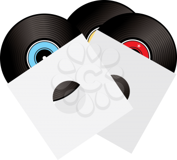 Royalty Free Clipart Image of Albums in Folders